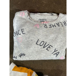 Lot of 3 Old Navy / carters Girl's Pajamas 18-24 Months